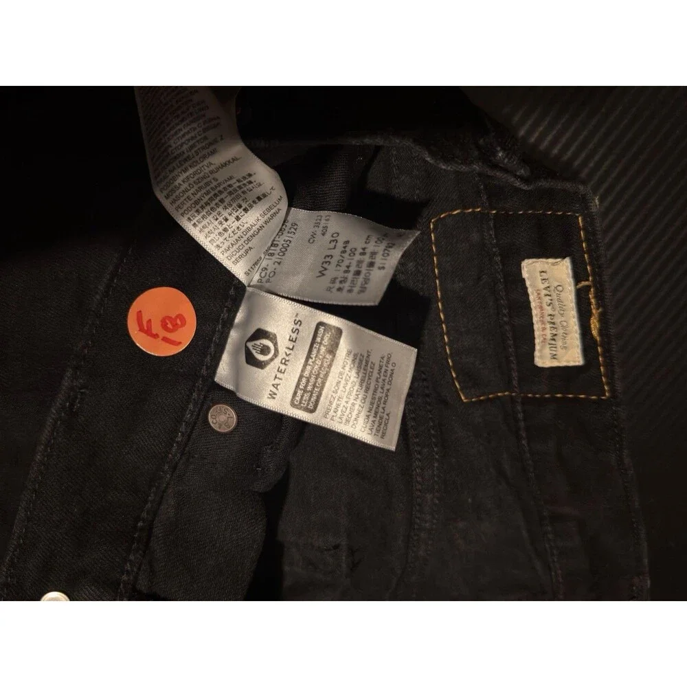 Levi’s Premium Big E Lot 541 Black Denim Jeans Men 33x30 Levi Strauss Grunge Y2K